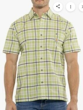Carhartt Force Sun Defender Ventelated Algae Green Button Up